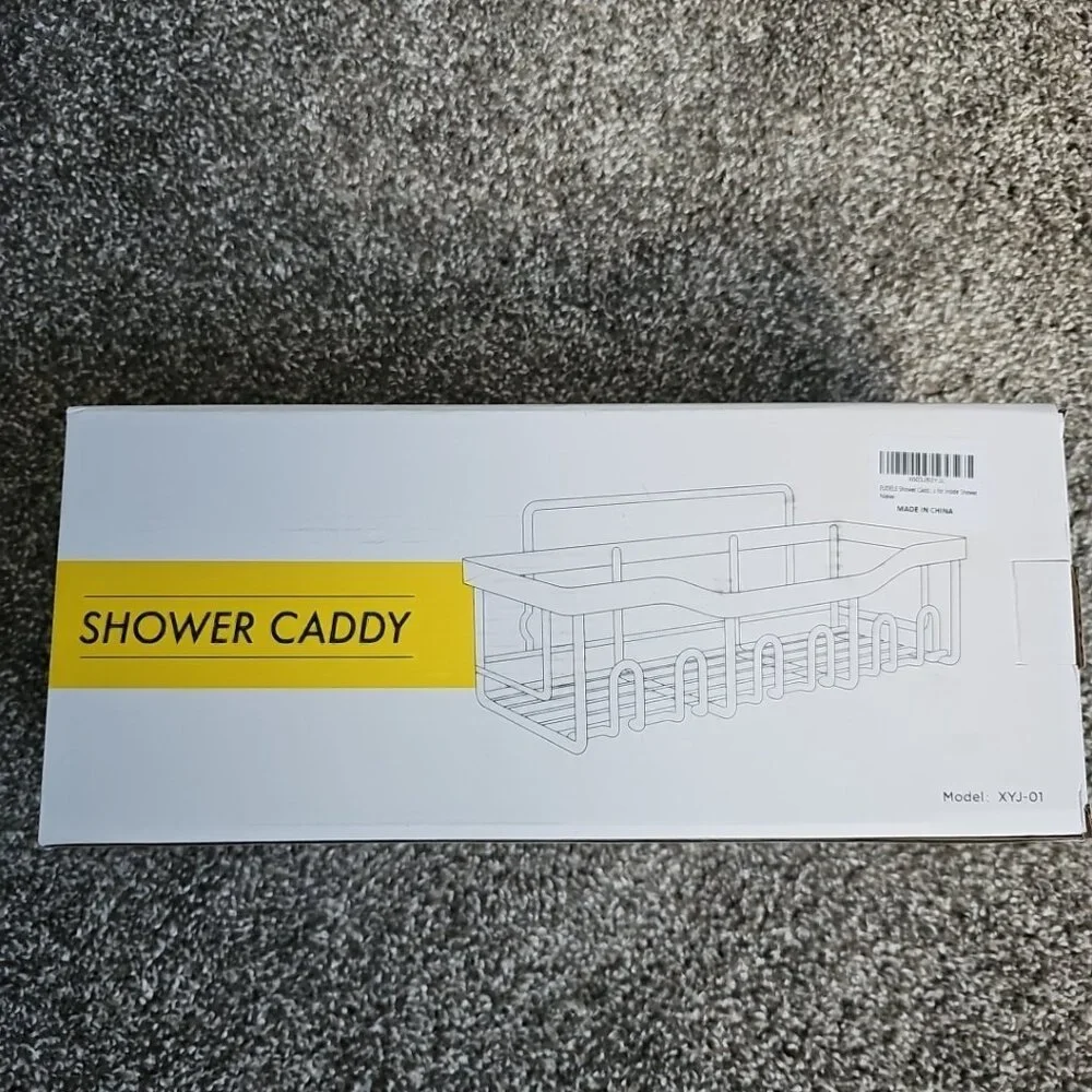 Stainless Steel Shower Caddy Model XYJ-01 - Adhesive Mounting for Bath/Kitchen